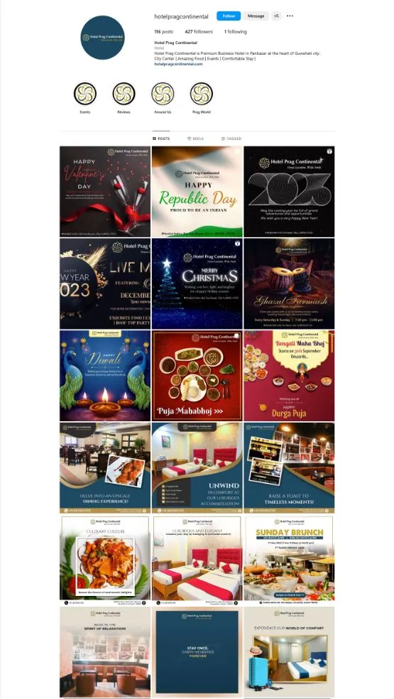 Hotel Prag Continental Instagram feed managed by The Gloo